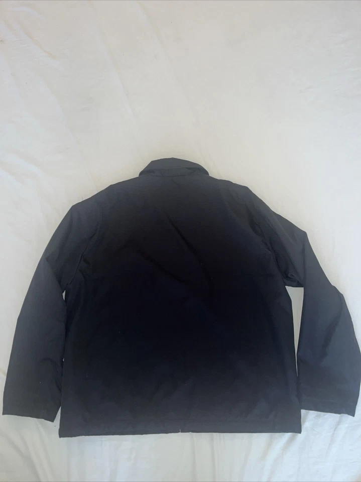 Chaqueta de bombardero negra con cremallera Geoffrey Bean para hombre talla grande envejecida Foto 3 de 4