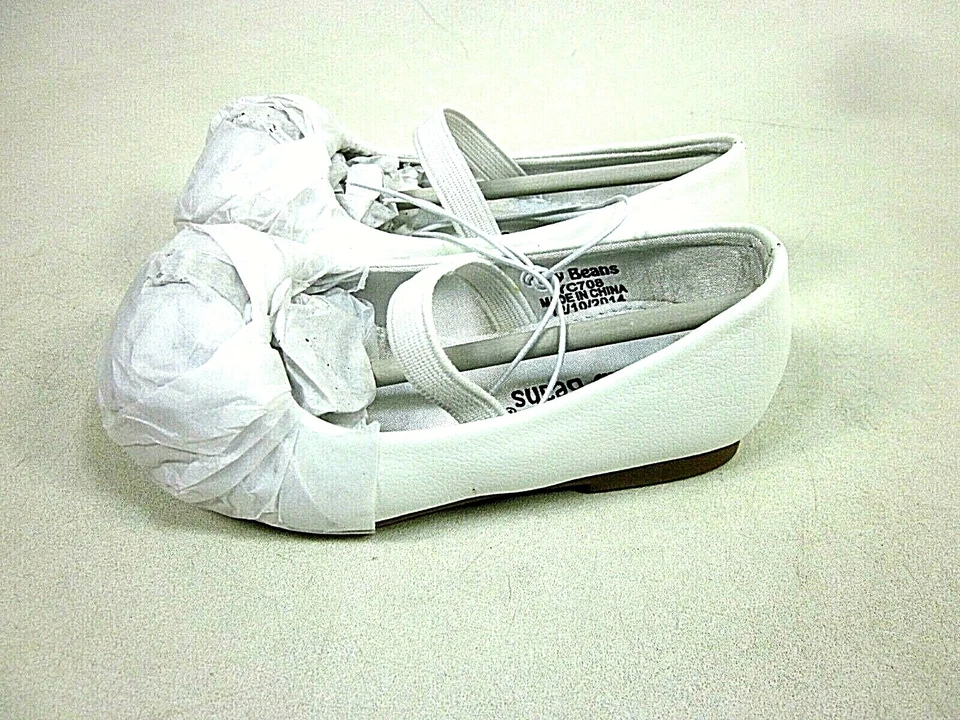 Bailarina Mary Jane JELLY BEANS Cocaya Niñas Plana, Blanca Niño EE. UU. Talla 7 M Foto 3 de 4