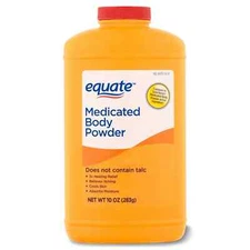 Equate, Medicated Body Powder, Unscented, 10 oz.