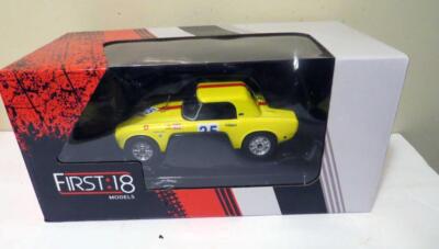 FIRST:18 MODELS TRIPLE 9 1966 HONDA S800 RACING #25 YELLOW IN 1/18 SCALE MIB