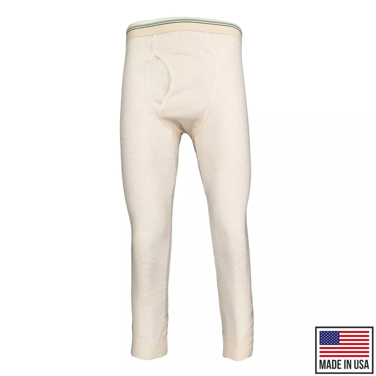 Hanes Deluxe Heavyweight Thermal Pant Long Johns Bottom Leggings White Small