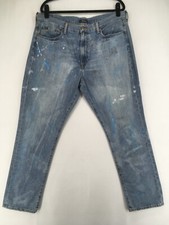 POLO RALPH LAUREN Women's Jeans Size 32 Denim Paint Splatter Avery Boyfriend