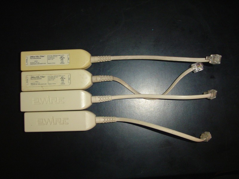 Lot of four 2Wire, 2 Wire, DSL filters, model LFT4-2, LFT 4-2