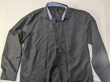 Blue Nine West Shirt XL 17-17-1/2 Button Down Dress Long Sleeve Front Pocket