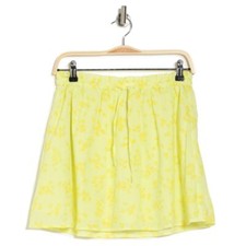 Abound Gauzy Front Tie Skirt In Green- Yellow Moxie Floral, Size S