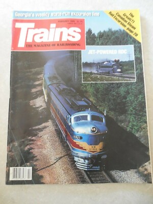TRAINS Magazine, FEBRUARY 1989, GEORGIA'S WEEKLY STATE-RUN EXCURSION LINE Cover!