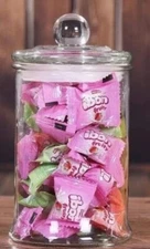 Clear Glass ~ Apothecary Jar w/Lid ~ 3.86" Dia. x 6.89" Tall ~ Storage Canister