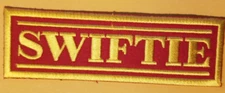 SWIFTIE Embroidered Patch approx  1.5x4.5"
