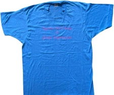 Vintage Screen Stars Graphic T-shirt Size L Blue Made in USA Short sleeves