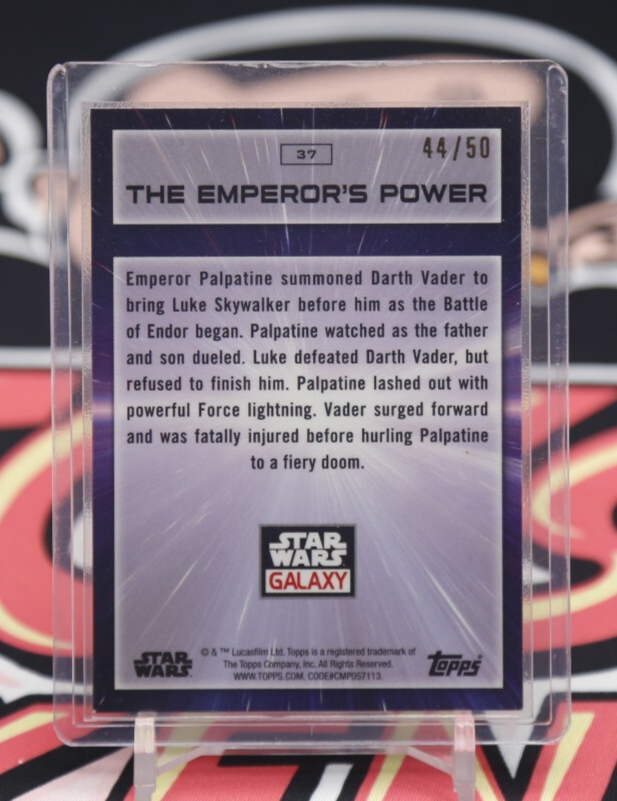 2022 Topps Chrome Star Wars Galaxy The Emperor's Power 44/50 Mojo