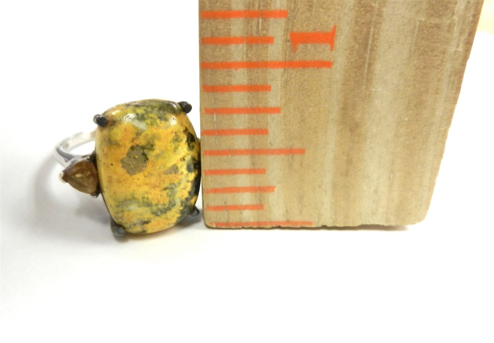 STS Sterling Statement Ring Bright Yellow Serpent… - image 5