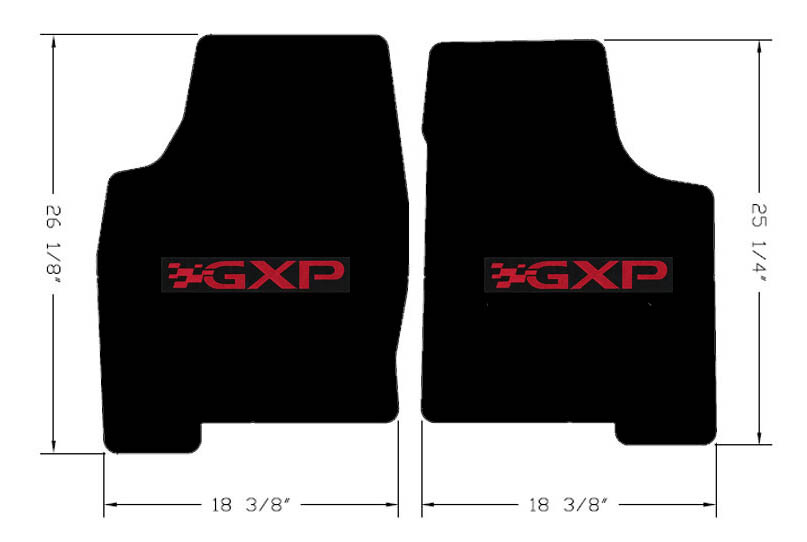 2004-2008 Pontiac Grand Prix GXP Floor Mats Black Embroidered Logo
