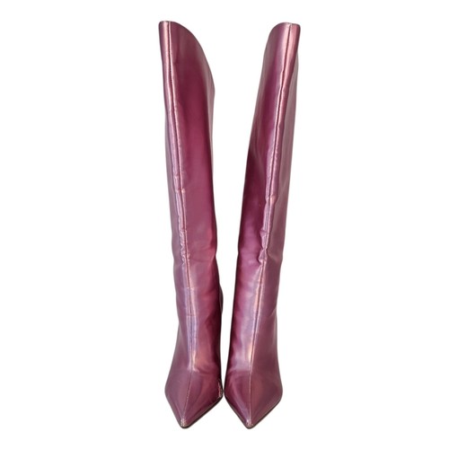 Stivali con tacco Steve Madden Sarina rosa metallizzato DANNEGGIATI taglia 7,5 nuovi con etichetta - Foto 8 di 10