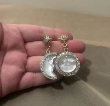 Kirk’s Folly White Moon Earrings