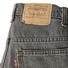 Vintage ORANGE TAG Levi  s 509 Lot 42509 Black 0258 Made in USA W32 X L27 Faded