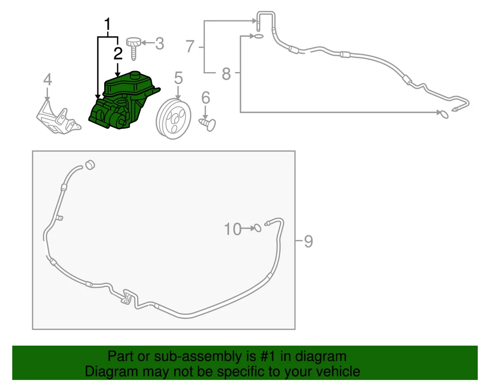 Genuine GM Pump Kit P/S 19433015 - Imagem 2 de 2