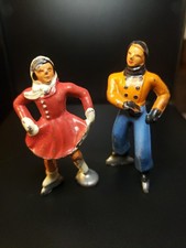Vintage Barclay 628  629 Skater Pair, Male, Female, Lead Figures Pre-War