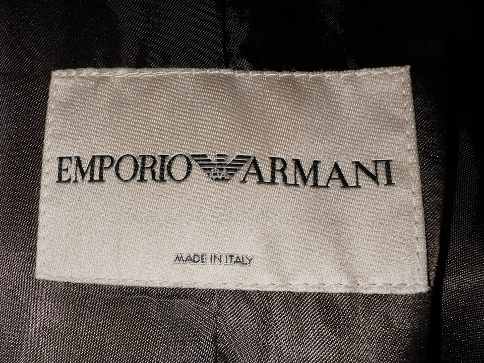 ABRIGO LARGO COMPLETO EMPORIO ARMANI GRIS LANA CACHEMIR NYLON TALLA 42 IT / 6 EE. UU. Foto 4 de 4