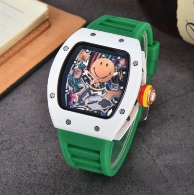 Richard Technolo Hollow-out Smiley Face Quartz Watch Men