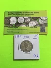 1960 CANADIAN ELIZABETH II YOUNG EFFIGY SILVER QUARTER AG.  STARTING  BELOW MELT