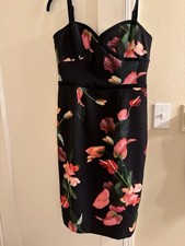 Black Halo Floral Dress Style 1119396 Size 12