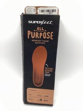 Superfeet All-Purpose Support D Low Arch Shoe Insoles Men s 7.5-9 New