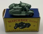 1961 Matchbox Lesney Lambretta Motor Scooter/Sidecar #36 With Original “D” Box