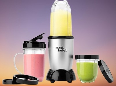Magic Bullet 11-Piece Blender   Small, Silver, Chopper/Mixer/Juicer Set