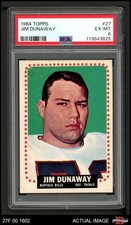1964 Topps #27 Jim Dunaway Bills SHORT-PRINT RC Mississippi PSA 6 - EX/MT