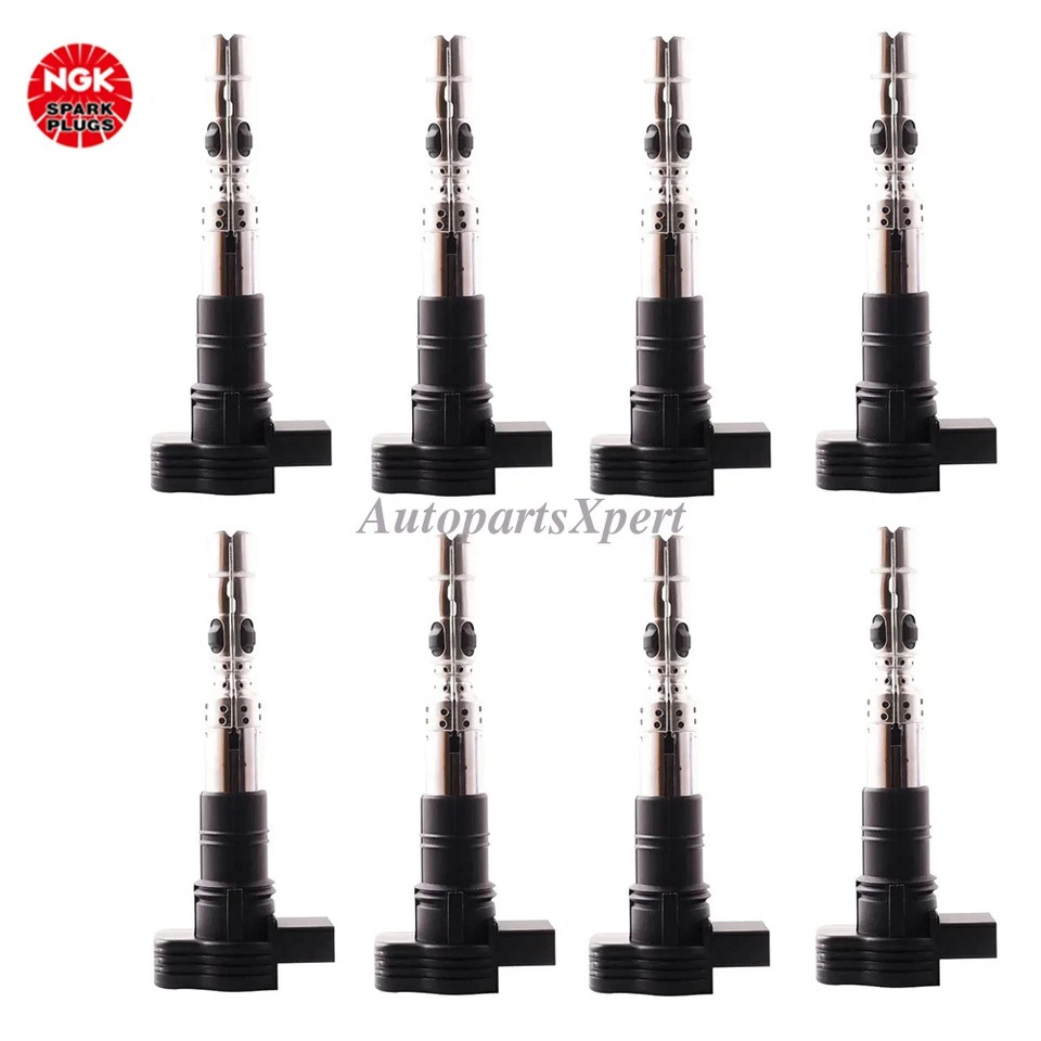 8 pcs OEM NGK Ignition Coils 077905115F For Audi A8 Quattro 2003-2005 V8 4.2L - Imagem 2 de 4