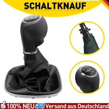 Schaltknauf mit Schaltsack für Opel Corsa D E 5 Gang Schwarz Rahmen Chrom 738654