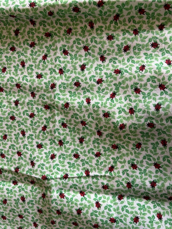 1996 Fabric Traditions #2486 Lady Bug on Green Leaves 45x36” NEW Vintage - Image 3 of 4
