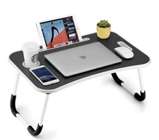 Foldable Laptop Table, Portable Lap Desk Bed Table Tray