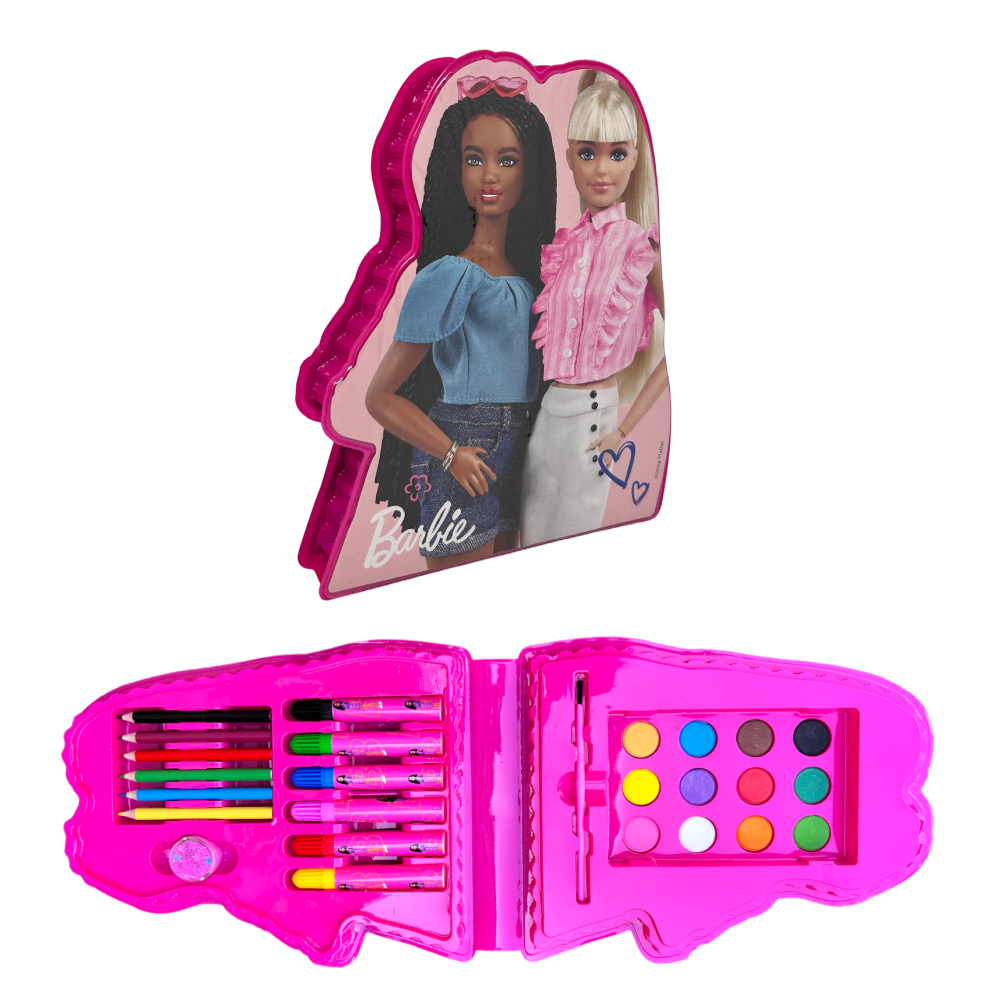 MINI SET PER COLORARE BARBIE 26 PEZZI IN CONFEZIONE SAGOMATA