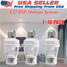 Infrared PIR Motion Sensor E27 LED Light Lamp Bulb Holder Socket Switch 110/220V