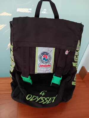 ZAINO INVICTA ODISSEY ORIGINAL TRADE MARK VINTAGE ANNI 80 90 NERO SCRITTA  VERD