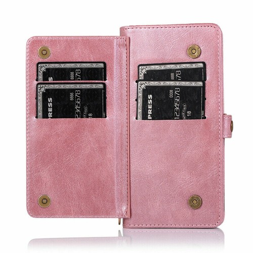 Removable Magnetic Wallet Case Flip Cover For iPhone 11 12 13 1 4 15 16 Pro Max - Picture 65 of 77