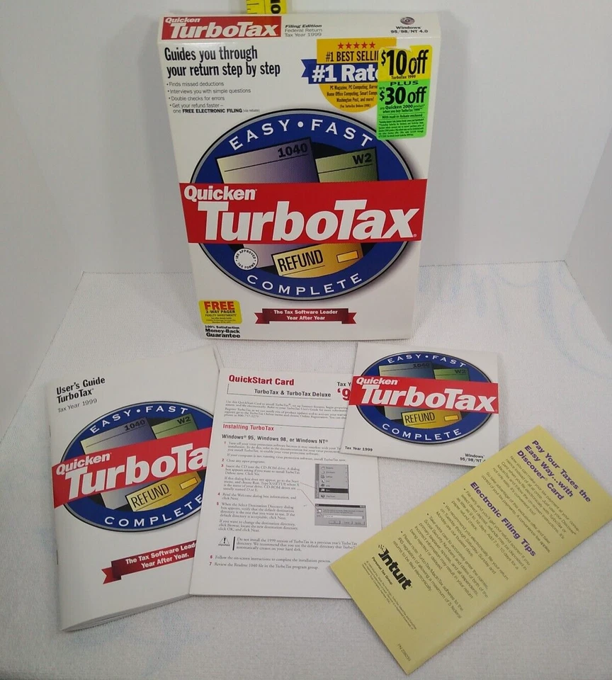Quicken Turbo Tax Tax Software 1999, for Windows 98/95/nt4.0 - Image 4 of 4