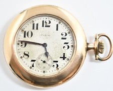 1918 Elgin 15 Jewel Hunting Gold Filled Pocket Watch  WATCH266