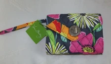 VERA BRADLEY Your Turn Smartphone Wristlet Jazzy Blooms Turnlock as in photo NWT