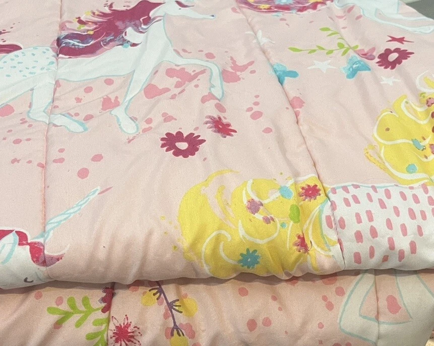 Mainstays Kids Bedding Set 7PCS Rainbow Unicorn Theme - Size Full - Image 2 of 4