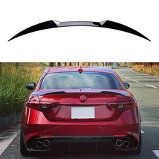 Gloss Black Rear Trunk Spoiler Lip Wing For Alfa Romeo Giulia Sedan 2015-2024 16