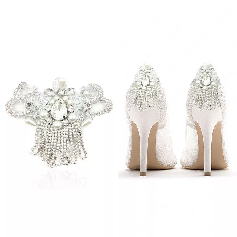 1PC Rhinestone Tassel Shoe Accessories DIY High Heels Shoes Decor Wedding Party