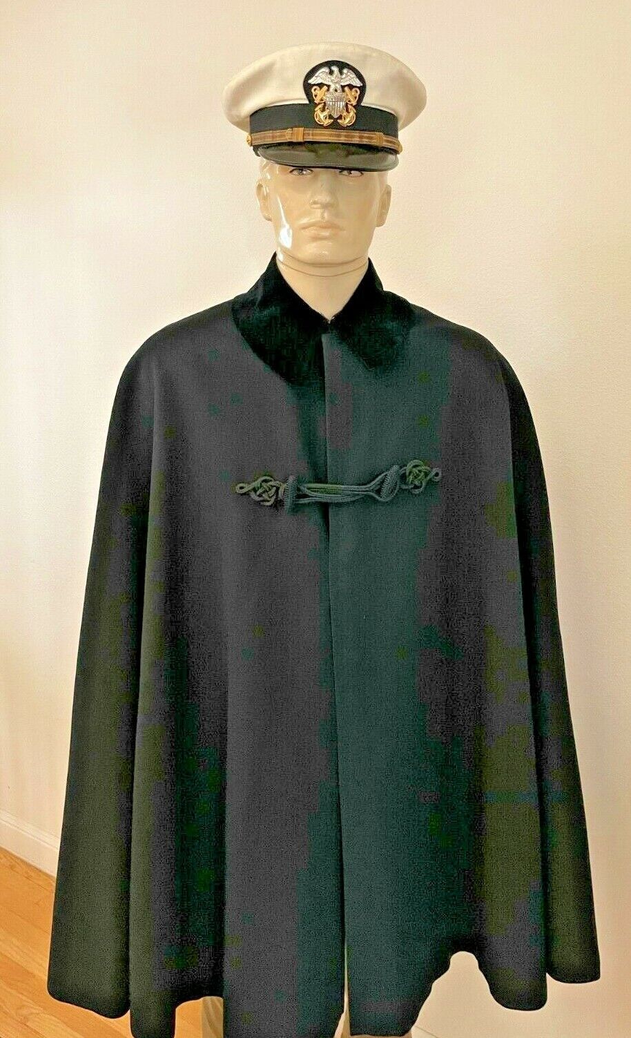 WWI US NAVY OFFICERS WOOL BOAT CLOAK "YALTA CAPE" (NAMED & DATED-1917) EXC. COND