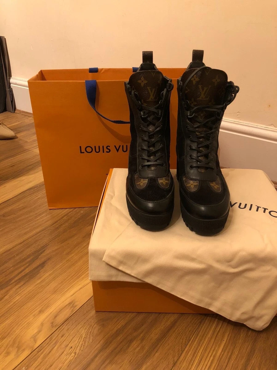 LOUIS VUITTON LAUREATE DESERT BOOTS size 4.5 uk with box, dust bags and  shopping