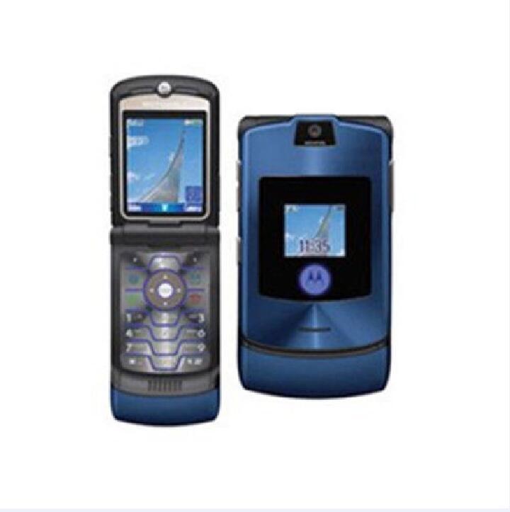 Telefono Vintage Funzionante Telefono Flip Motorola RAZR V3 Originale Sbloccato - Rinnovato, GSM 2G, Design Retr&ograve; Iconico Black Shark Phone