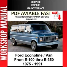 FORD VAN ECONOLINE E-100 E-150 1975 - 1991 SERVICE REPAIR WORKSHOP MANUAL