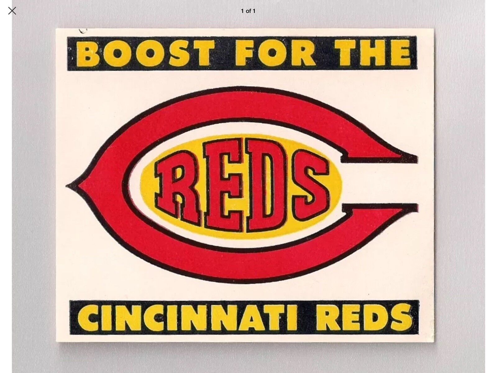 Vintage 1940's Cincinnati Reds MLB Baseball Team Logo Decal