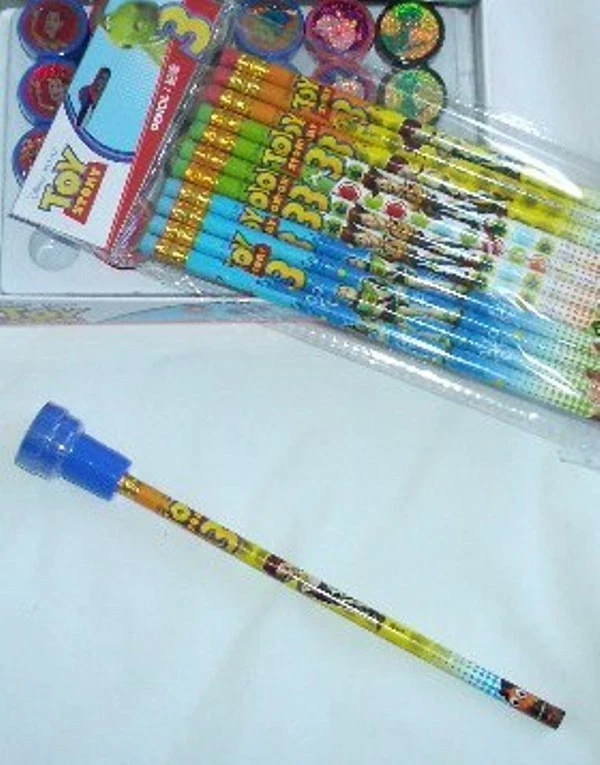 Disney Pixar Toy Story 12 lápiz y 12 estampadores autoentintados útiles escolares Foto 2 de 4