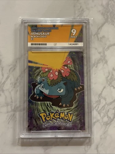 1999 Topps Pokémon The First Movie Venusaur E3 Black Logo Ace 9